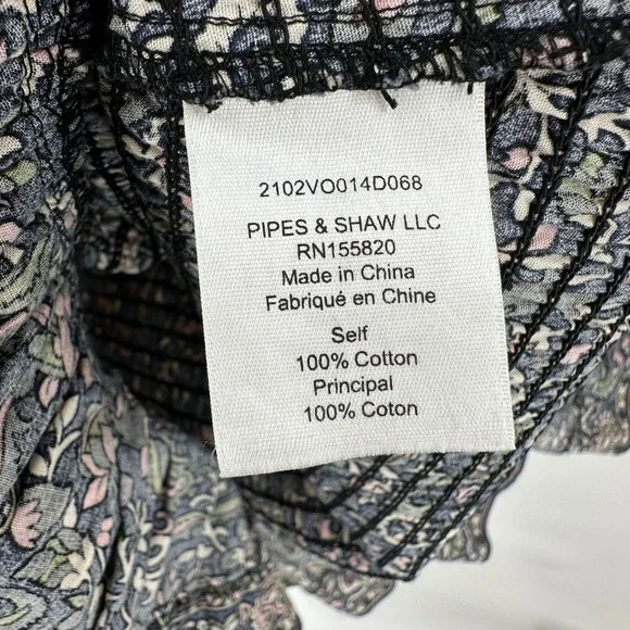 Veronica Beard Karlina Blue Paisley Smocked Cotton Mini Dress Size 6 - Picture 4 of 5